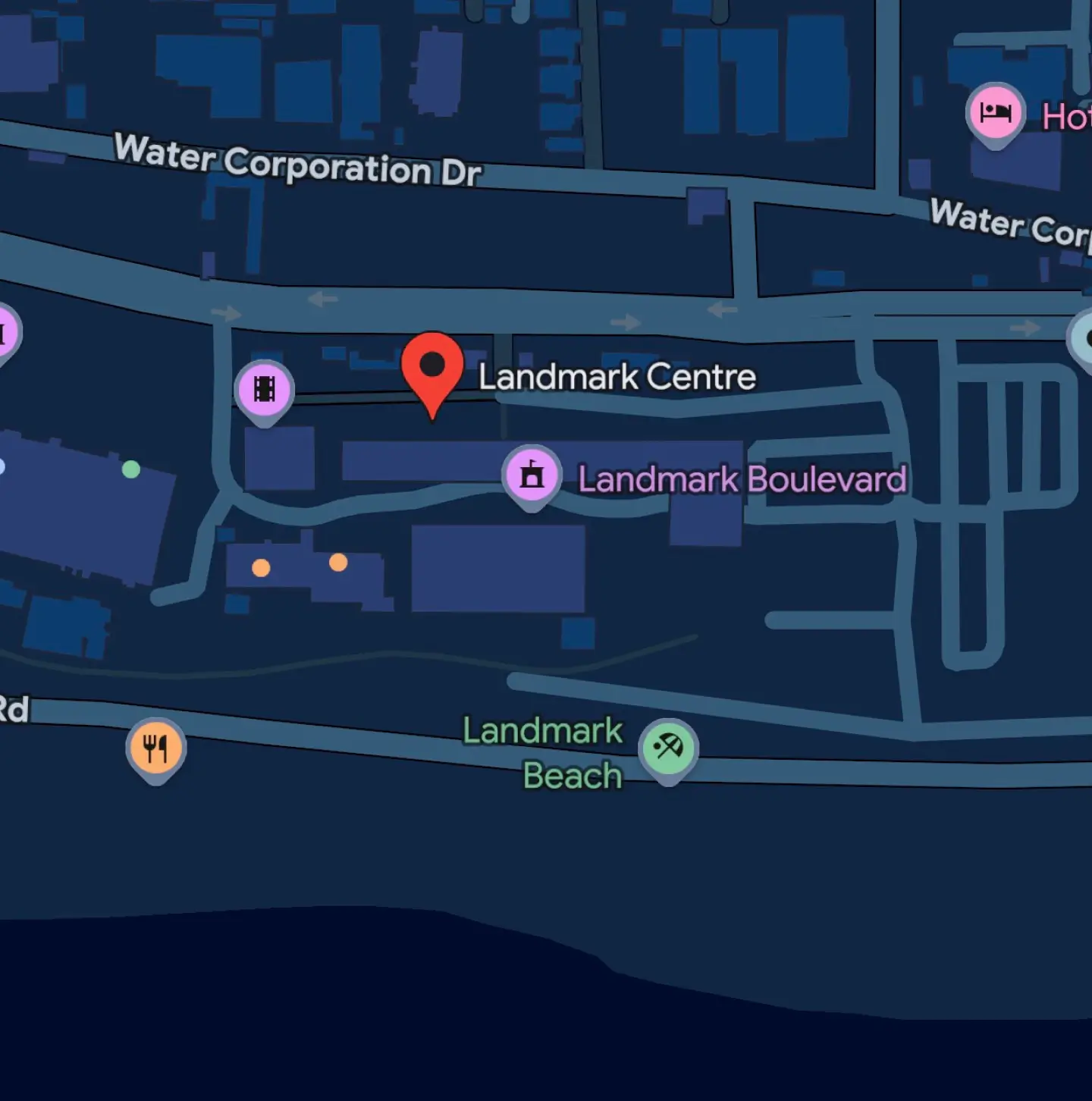 Map showing Landmark Event Centre, Victoria Island, Lagos